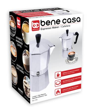 Bene Casa Stovetop Espresso Coffee Maker 3 cups