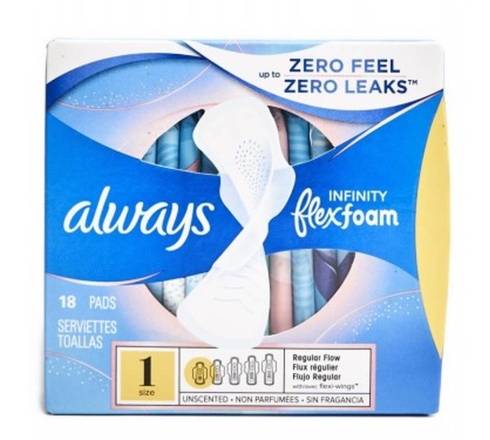 Always Infinity Flex Foam Size 1 18 ct