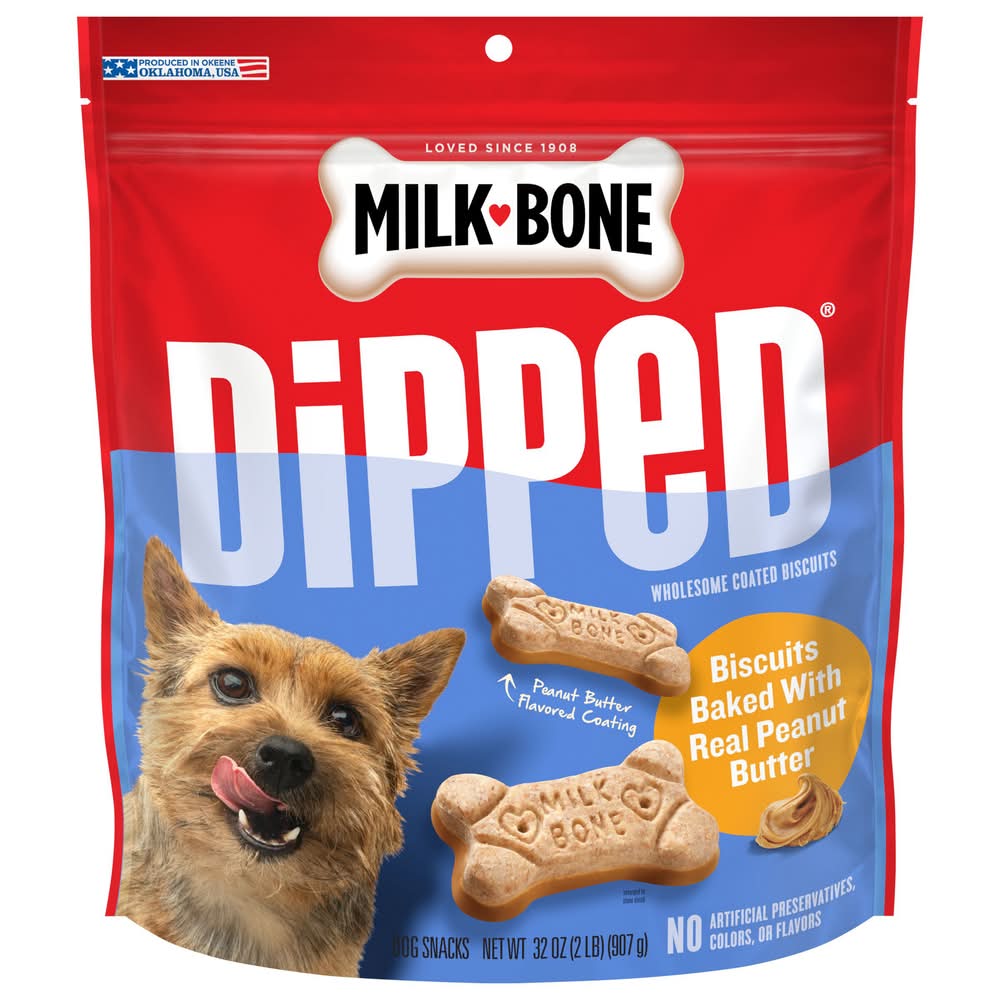 Milk Bone Dipped Peanut Butter Flavour Dog Treats