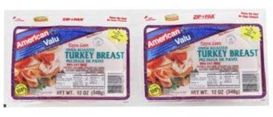 American Valu Oven Roasted Turkey Breast Saddle Pack 2-12 oz