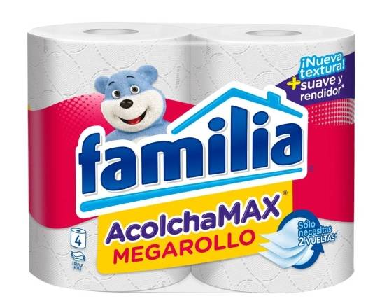 Familia Papel Sanitario AcolchaMAX MegaRollo 4 ct