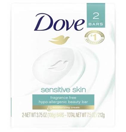 Dove Sensitive Skin Bar Soap 2 ct