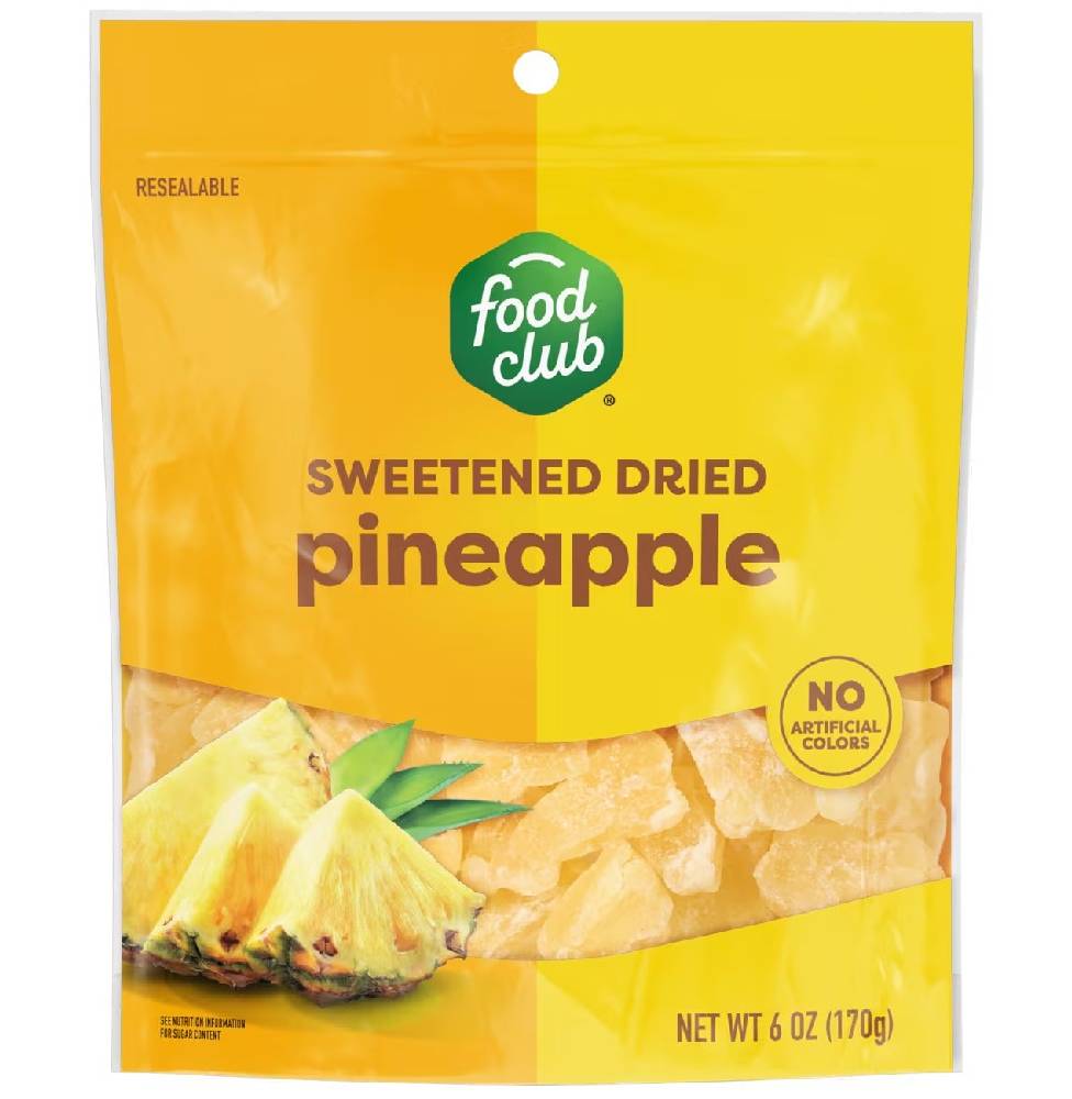 Food Club Sweetened Dried Pineapple 6 oz