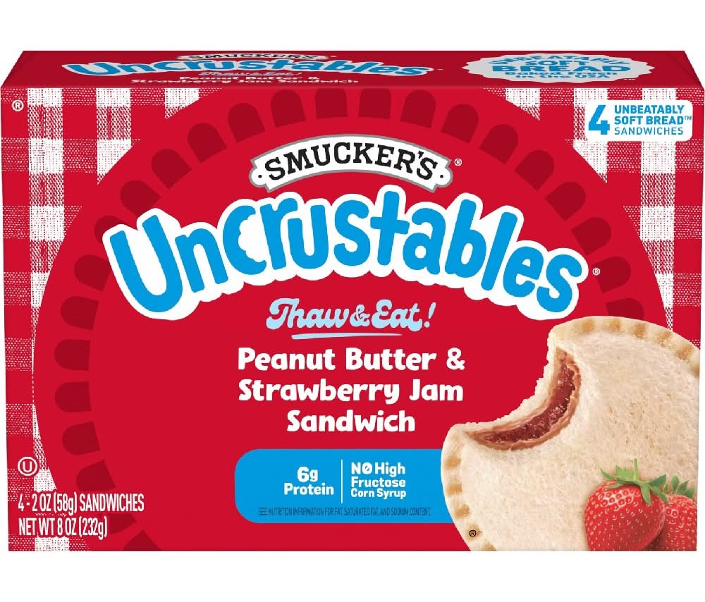 Smuckers Peanut Butter and Strawberry Jam Sandwich 4 ct