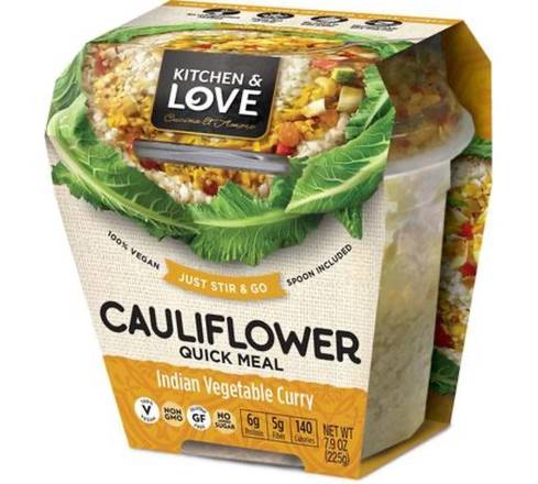 Kitchen & Love Cauliflower Quick Cup Indian Vegetable Curry 7.9 oz