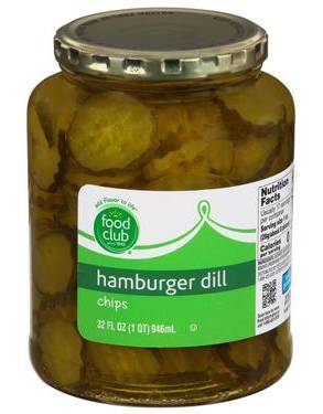 Food Club Hamburger Dill Chips 32 oz