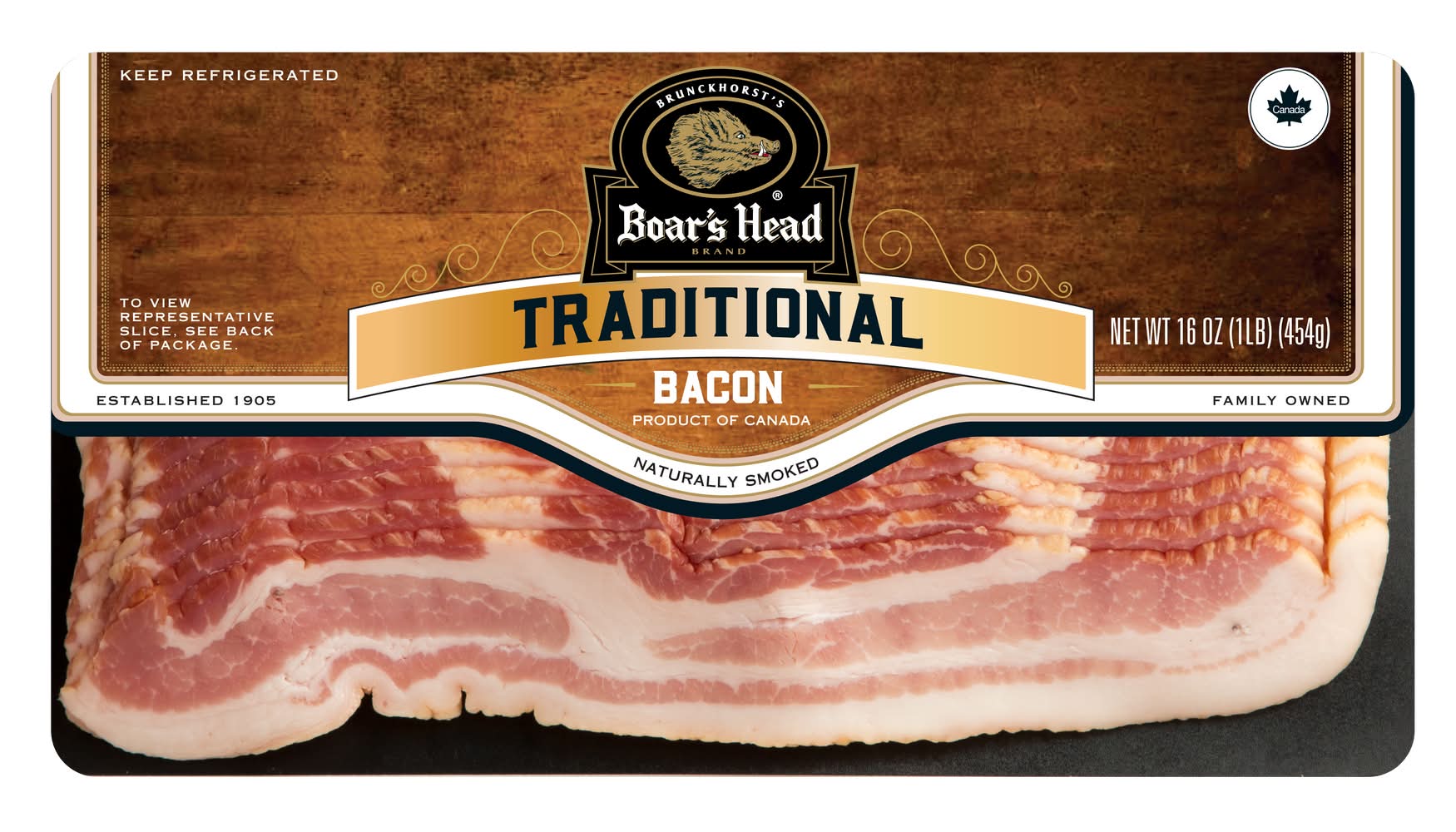 Boar's Head Traditional Bacon 16 oz