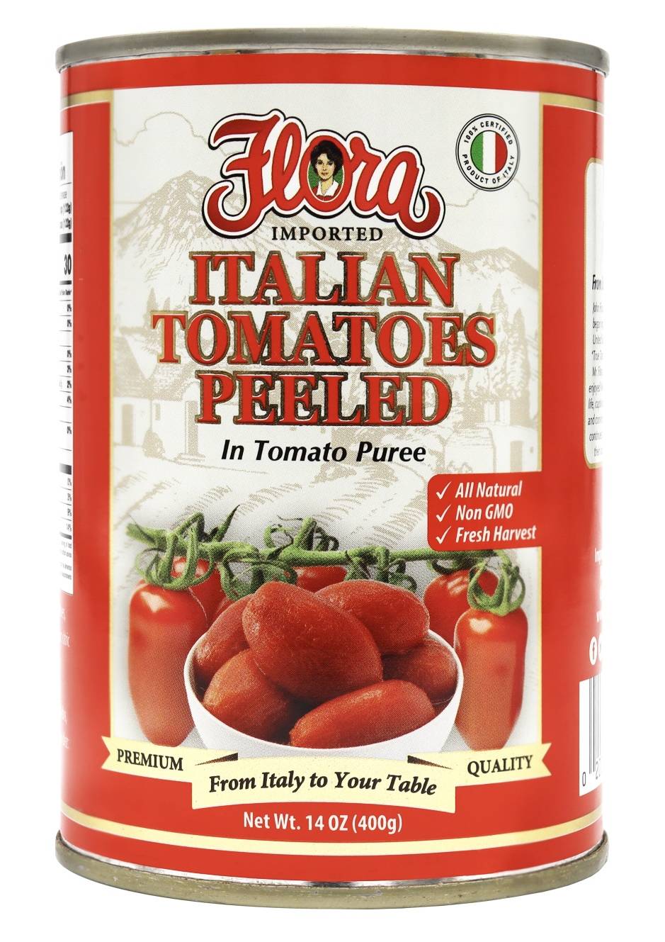 Flora Italian Peeled Tomatoes 14 oz