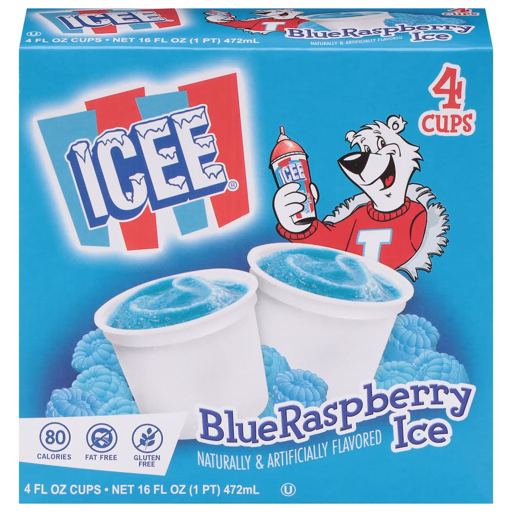 Icee Blue Raspberry Ice Cups 16 oz