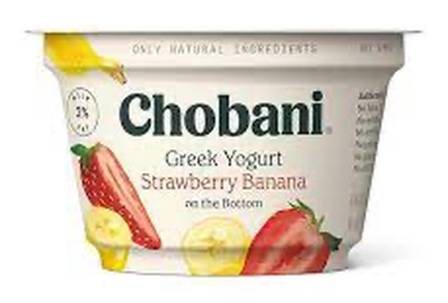 Chobani Greek Yogurt Fruit on the Bottom Strawberry Banana 5.3 oz