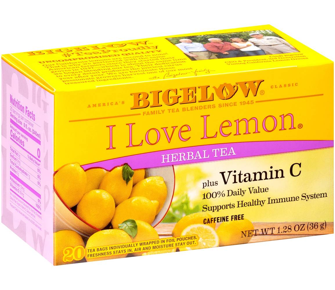 Bigelow I Love Lemon Herbal Tea 20 ct