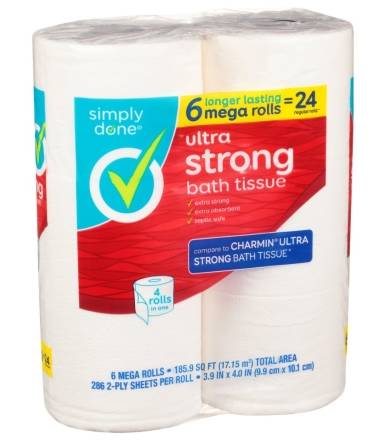 Simply Done Ultra Strong Bath Tissue 6=24