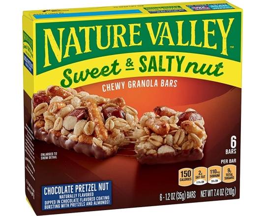 Nature Valley Sweet & Salty Chewy Chocolate Pretzel Nut Granola Bars 6 ct
