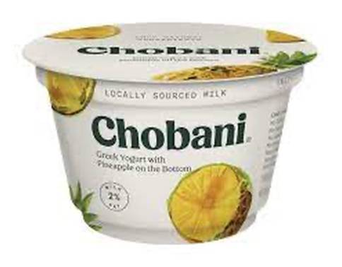Chobani Greek Yogurt Fruit on the Bottom Pineapple 5.3 oz