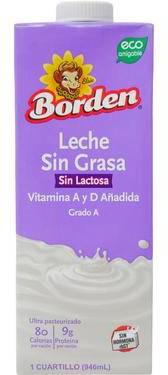 Borden Leche Sin Lactosa Sin Grasa 32 oz