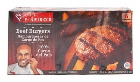 Chef Piñeiro's All Beef Burgers 6 ct