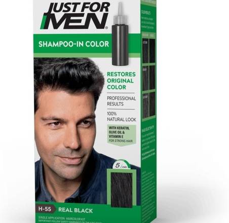 Just for Men Shampoo-In Color Real Black H-55