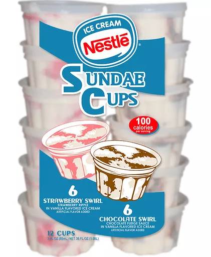 Nestle Sundae Cups Variety Pack 12-3 oz