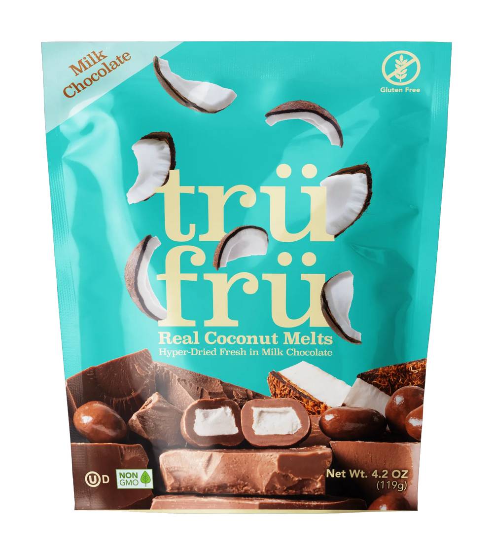 Tru Fru Real Coconut Melts with Milk Chocolate 4.2 oz