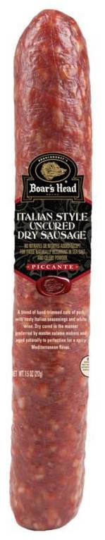 Boar's Head Italian Style Uncured Dry Sausage Piccante 7.5 oz