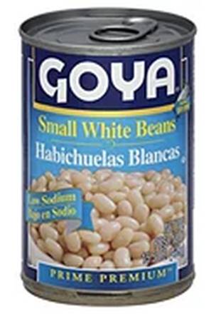 Goya Small White Beans Low Sodium / Habichuelas Blancas Bajo en Sodio 15.5 oz