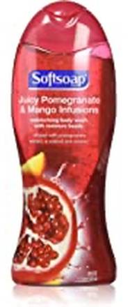 Softsoap Juicy Pomegranate & Mango Scrub Body Wash 20 oz