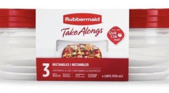 Rubbermaid TakeAlongs Containers and Lids Rectangles