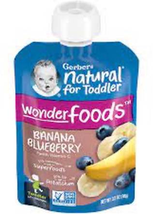 Gerber Natural for Toddlers Banana Blueberry 3.5 oz
