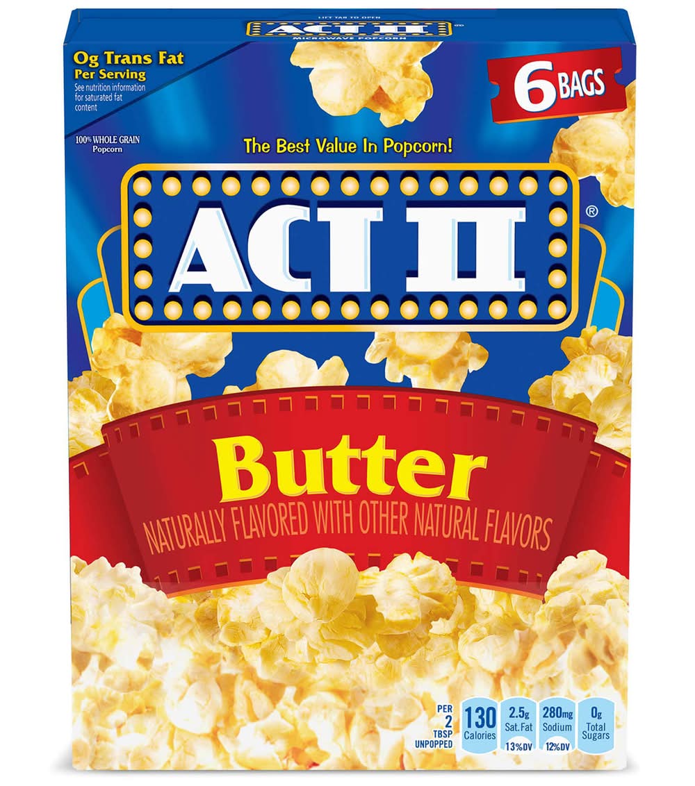Act II Butter Popcorn 6-2.75 oz