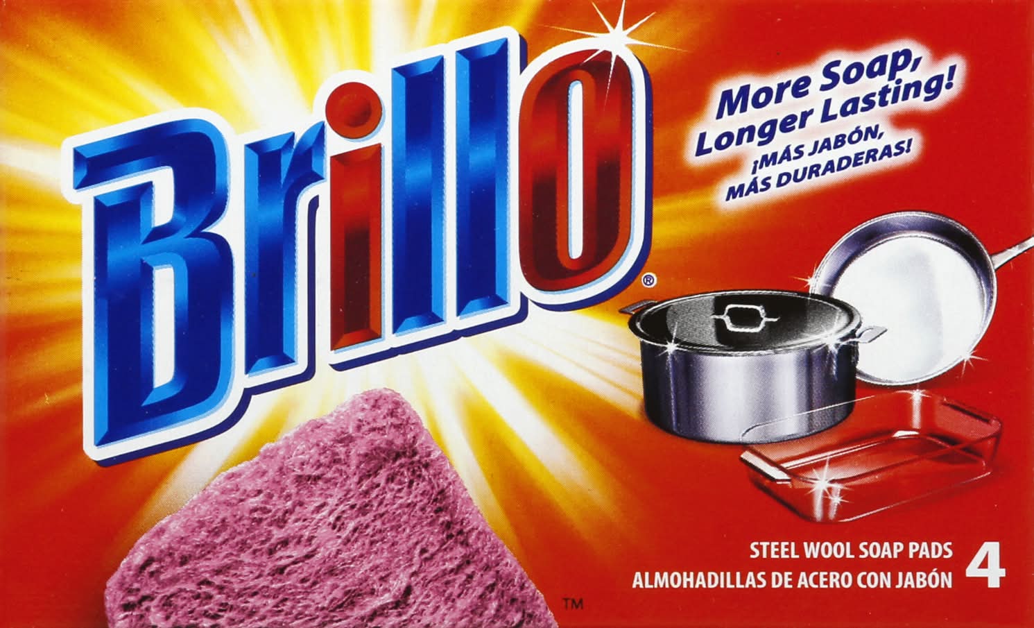 Brillo Steel Wool Pads 4 ct