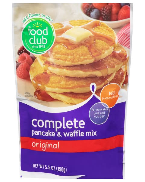 Food Club Original Complete Pancake & Waffle Mix 5.5 oz