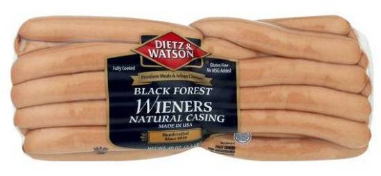 Dietz & Watson Black Forest Wieners Natural Casing 16 oz