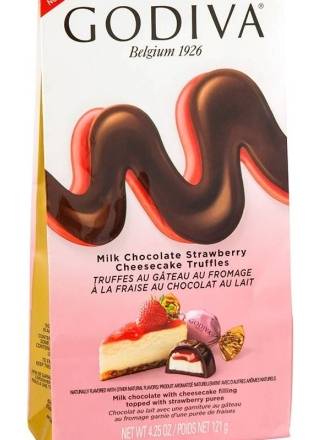Godiva Milk Chocolate Strawberry Cheesecake Truffles 4.2 oz