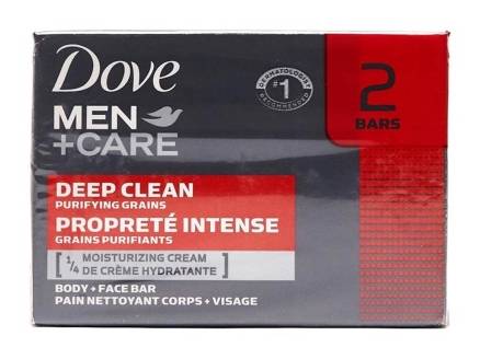 Dove Men+ Care Deep Clean Bar Soap 2 ct