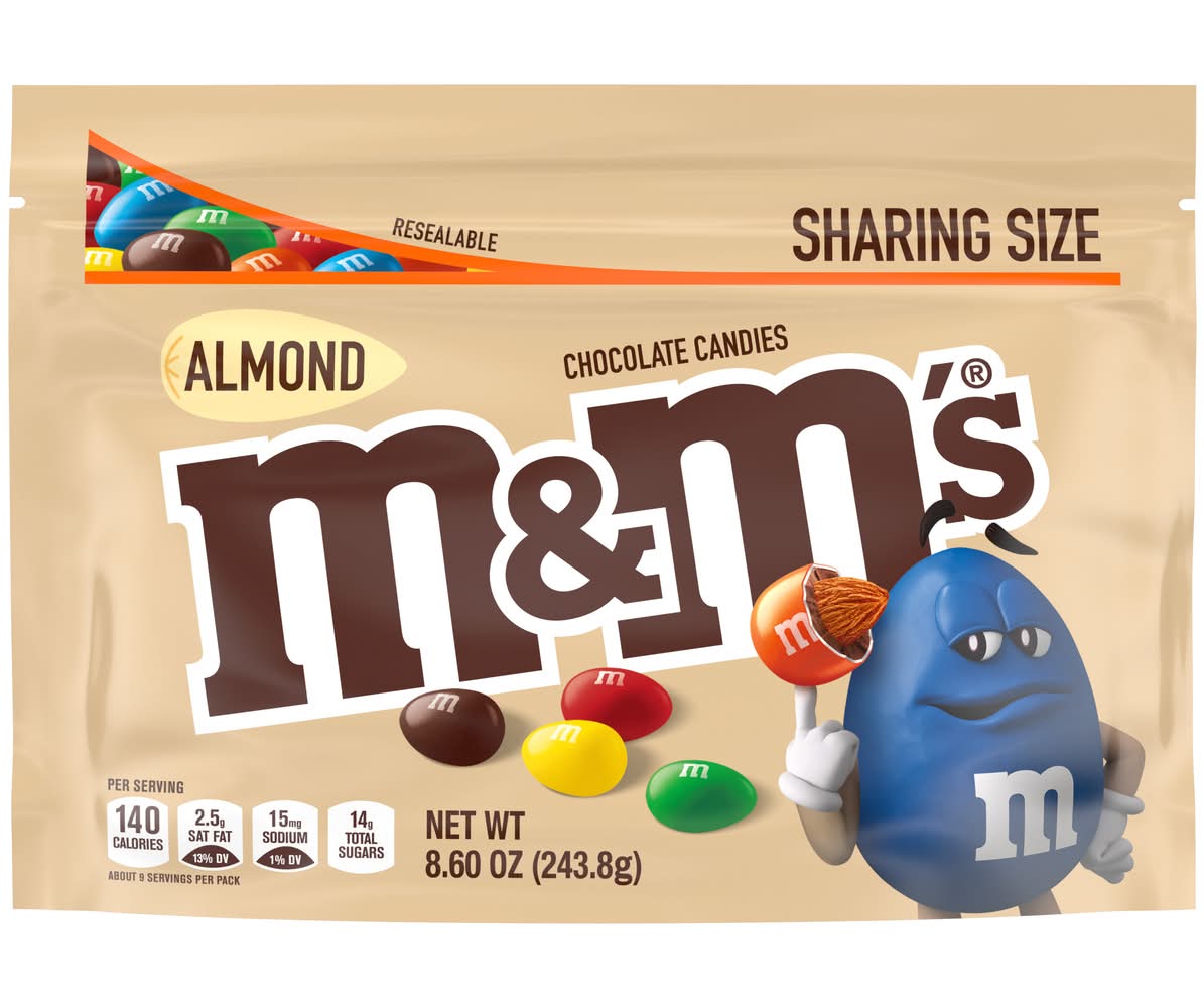 M&M’s Milk Chocolate Almond Sharing Size 8.6 oz