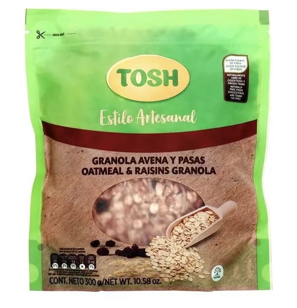 Tosh Oatmeal and Raisins Granola 10.58 oz