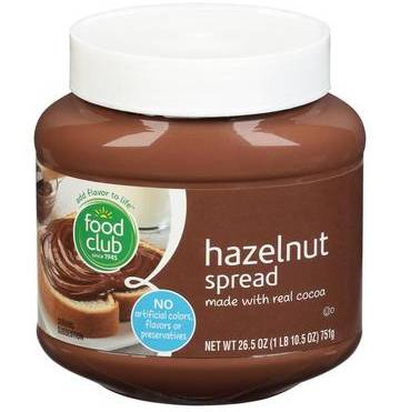 Food Club Hazelnut Spread 26.5 oz