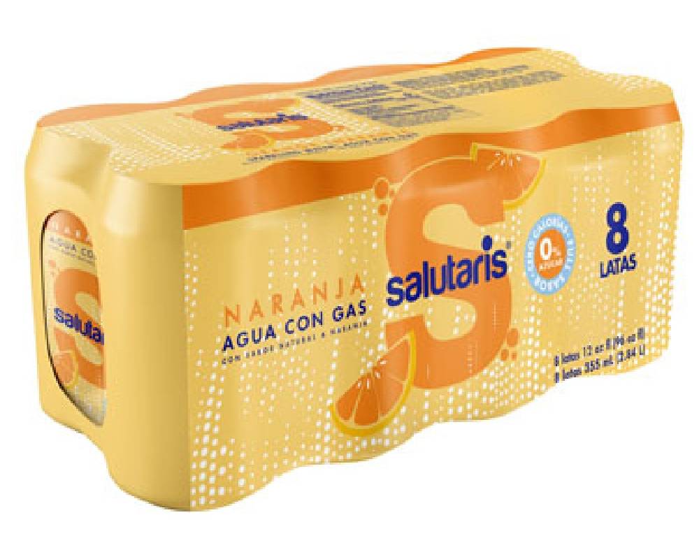 Salutaris Sparkling Water Orange 8-12 oz