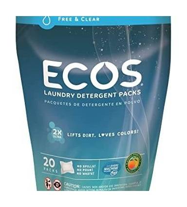 Ecos Laundry Detergent Pacs 20 ct