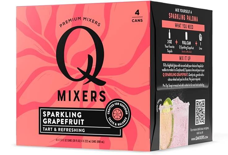 Q Mixers Sparkling Grapefruit Juice 4-7.5 oz 