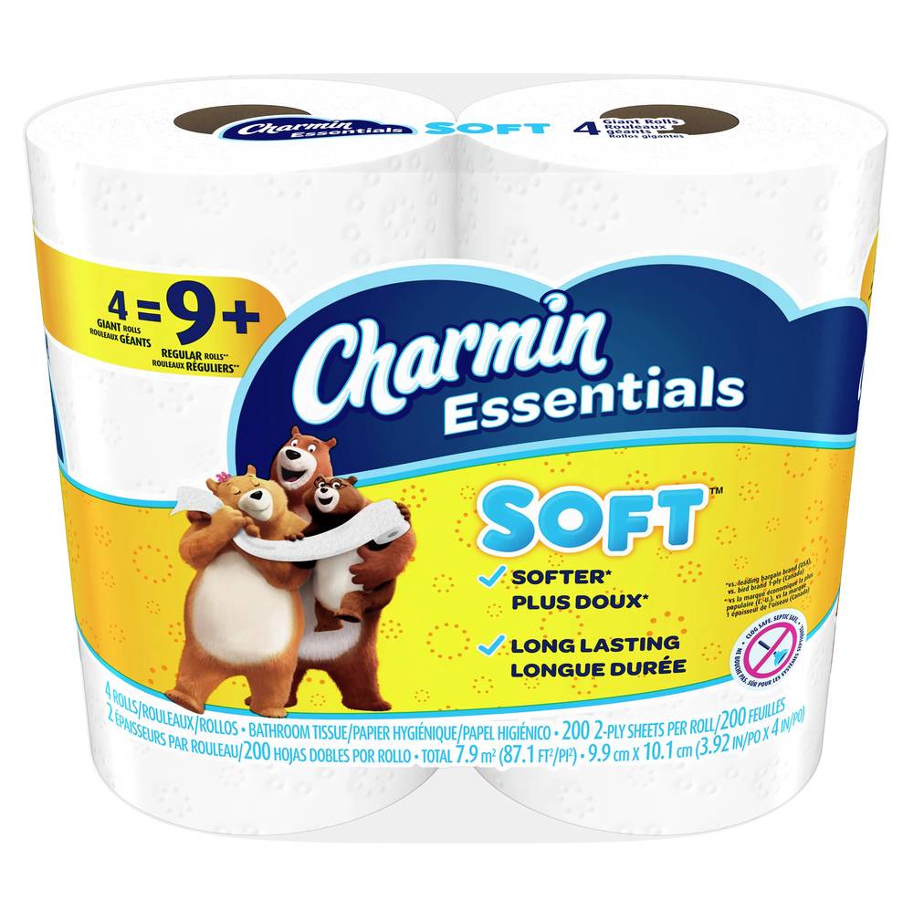 Charmin Essentials Soft Toilet Paper 4 rolls