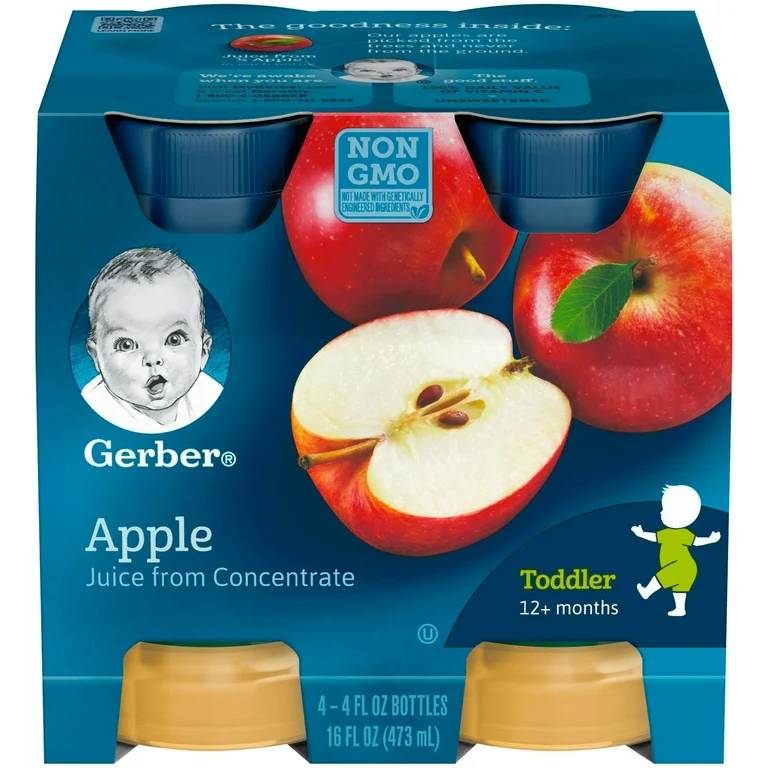 Gerber Apple Juice from Concentrate 4-4 oz