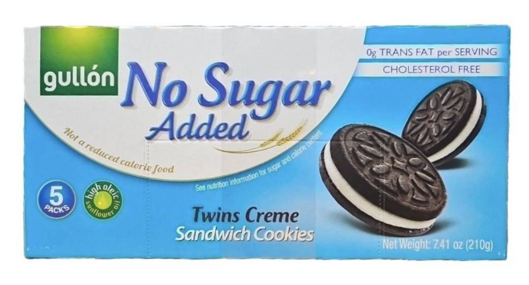 Gullón No Sugar Added Twins Creme Sandwich Cookies 7.4 oz
