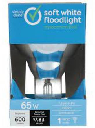 Simply Done 65W Soft White Floodlight 1 ct