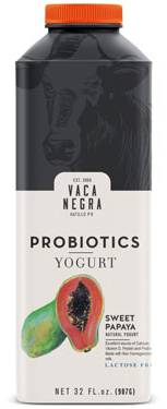 Vaca Negra Probiotics Yogurt Papaya 32 oz