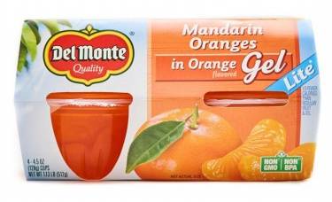Del Monte Mandarín Oranges in Lite Orange Gel 4-4 oz