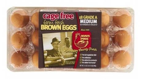 Noah's Pride Cage Free Medium Brown Eggs 18 ct