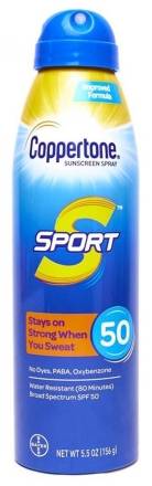 Coppertone Sport SPF 50 Sunscreen Spray 5.5 oz
