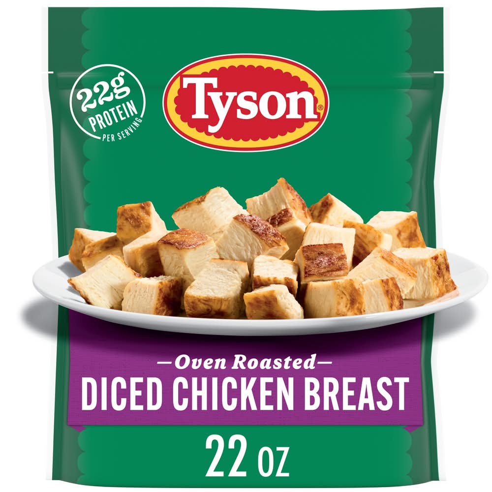 Tyson Oven Roasted Diced Chicken Breast 22 oz