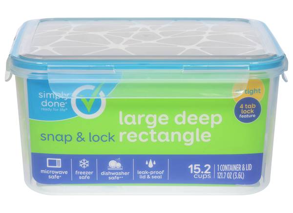 Simply Doing Snap & Lock Large Deep Rectangle 1 ct